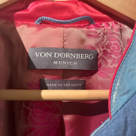 Von Dornberg jacket from ocean blue Irish linen - Picture 2 of 4